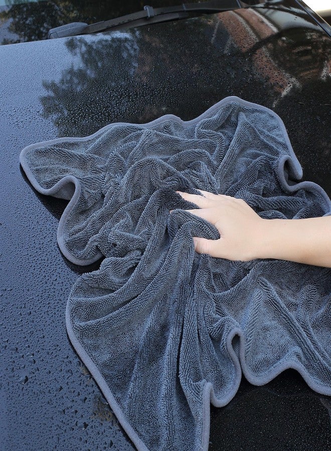 JOYMOOP Microfiber Towels for Cars, 2 Pack 35.4" x 23.6" Car Drying Towel, Dark Gray Reusable Car Towel, Quick Drying Car Microfiber Cleaning Cloth for RVs, SUVs, Trucks - Image 4